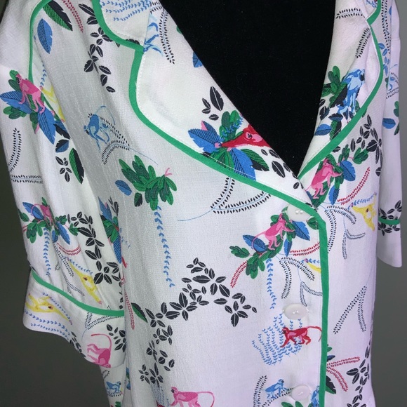 Topshop button down short sleeves top size 10 - Picture 4 of 8